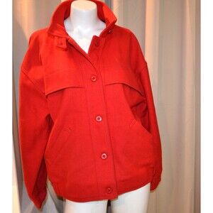 Vintage Woolrich Red Wool Bomber Varsity Jacket